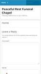 Mobile Screenshot of peacefulrestfuneralchapel.com